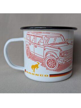 Official Licenced Ford Bronco Built Wild Mountain Enamel Mug FD204634 New